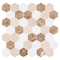 Andova Tiles SAMPLE Channing 2 x 2 Marble Honeycomb Mosaic Floor Use Tile SAM-ANDCHA125 - alternate 1